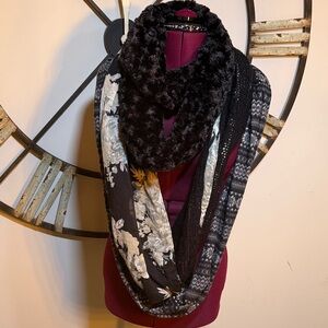 Elegant Black and Gray Women's Scarf